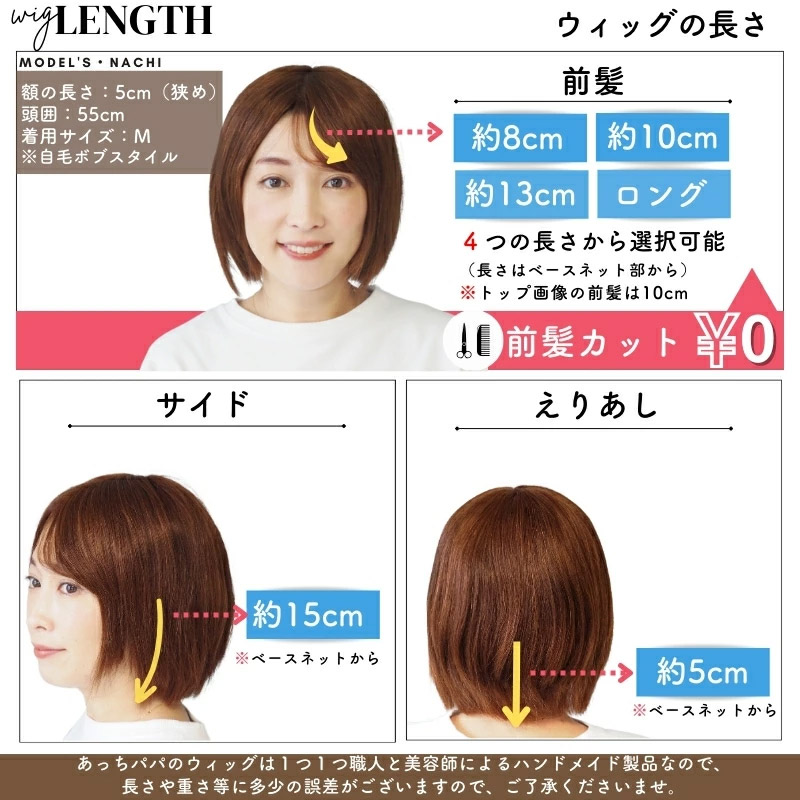 キュートショートボブの長さ キュートショートボブの長さ