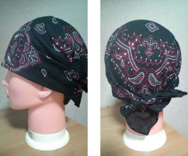 医療用ウィッグ/固定方法/バンダナ