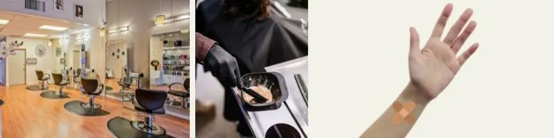 美容室で事前にパッチテスト