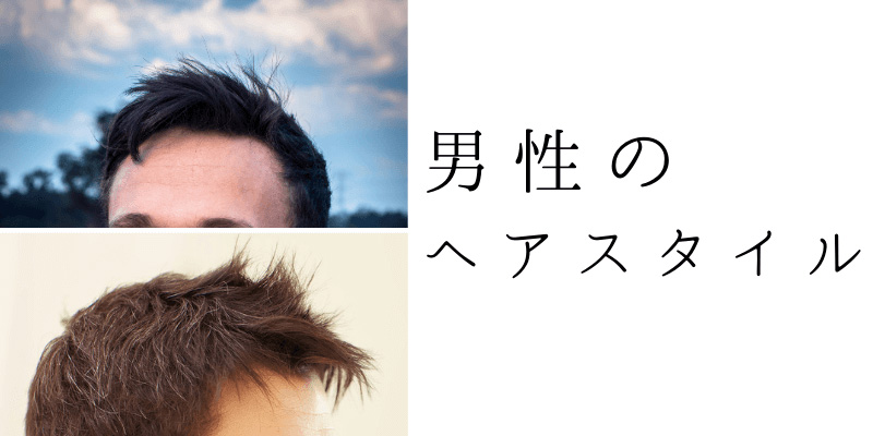 医療用ウィッグの男性のヘアスタイル
