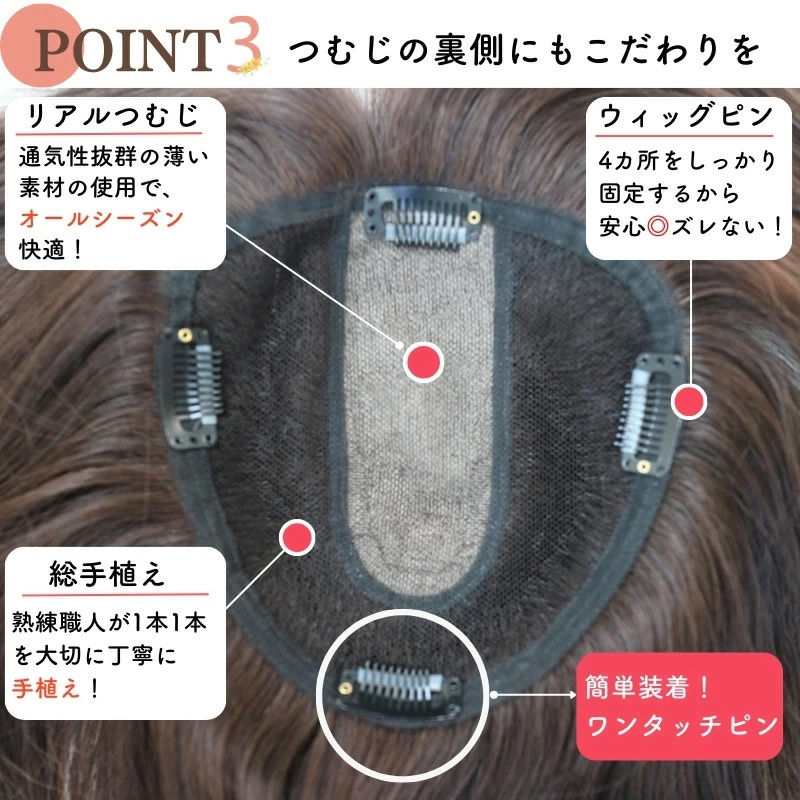 ヘアピース/裏側・ベースネット ヘアピース/裏側・ベースネット