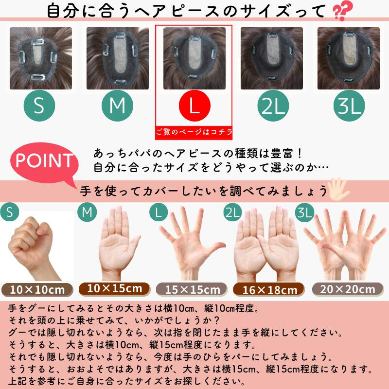 ヘアピース/サイズ確認(L) ヘアピース/サイズ確認(L)