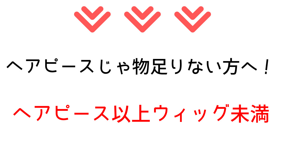 ヘアピースでは物足りない ヘアピースでは物足りない