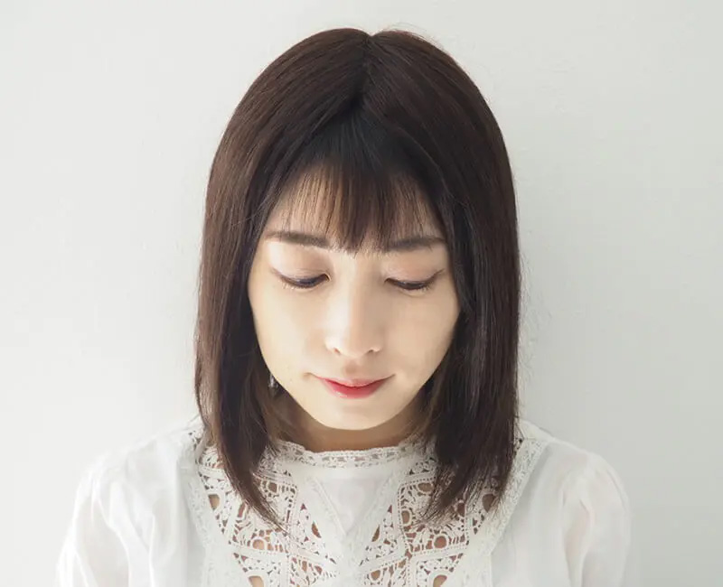 ヘアピースの前髪