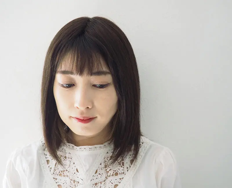 ヘアピースの前髪/ぱっつん