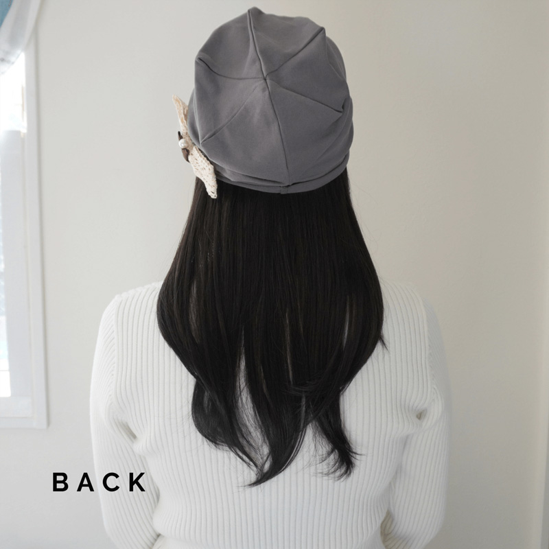 毛付き帽子（ロング）/後ろ