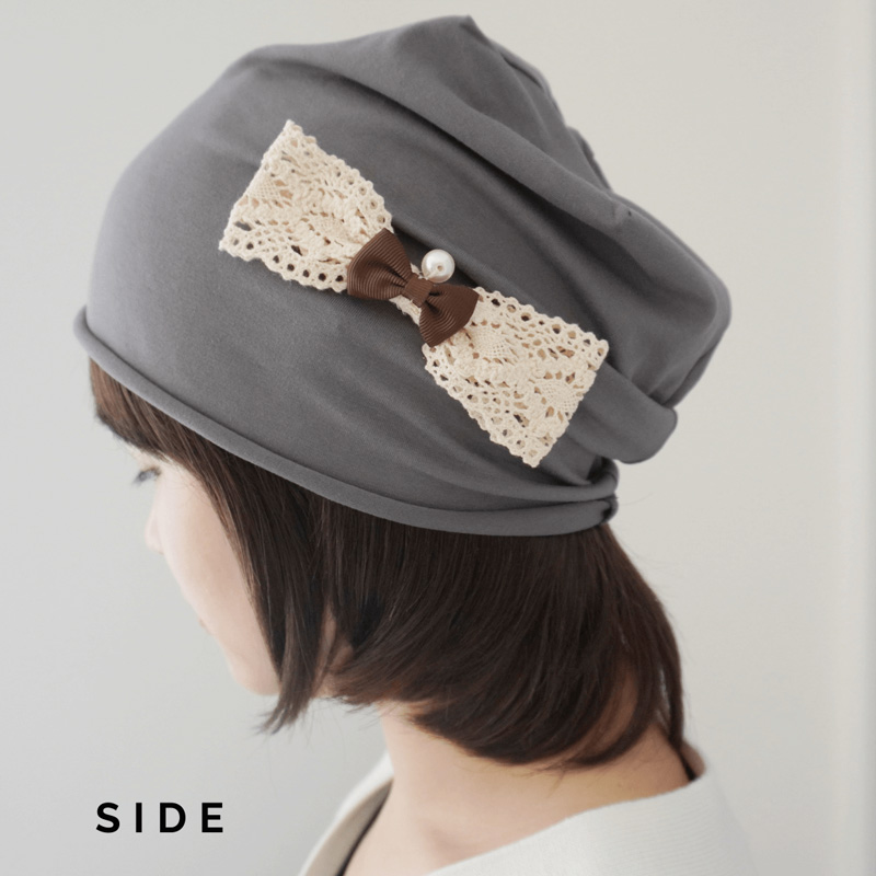 毛付き帽子（ショート）サイド