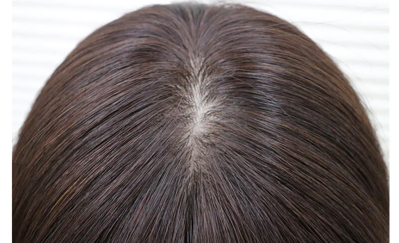 シルク幅広分け目タイプハーフウィッグ