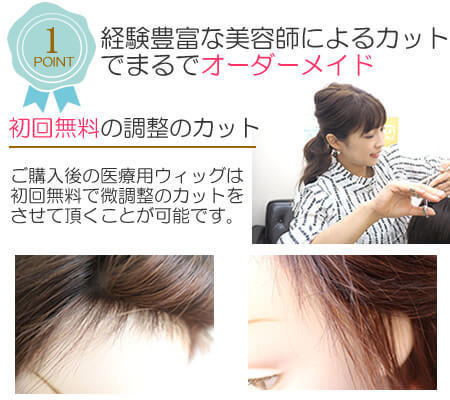 あっちパパハーフウィッグの特徴/美容師によるカット あっちパパハーフウィッグの特徴/美容師によるカット