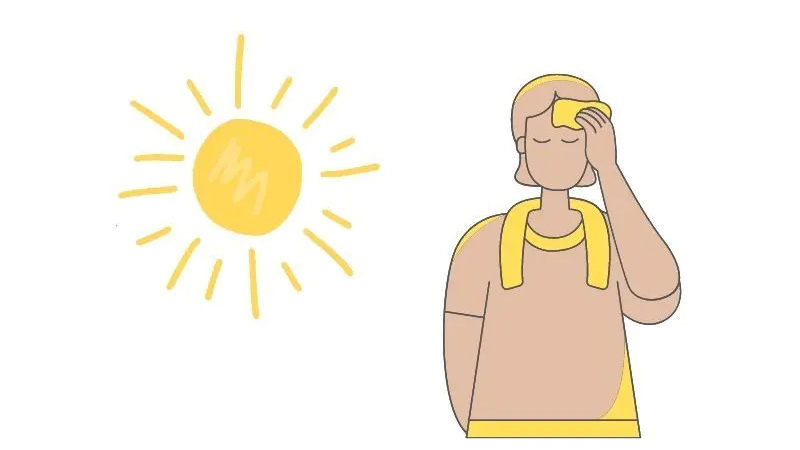 医療用ウィッグの襟足/暑い夏