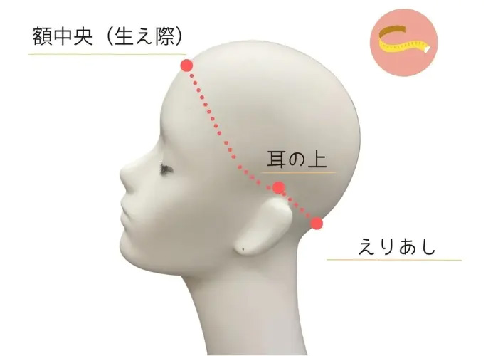 医療用ウィッグ/測り方