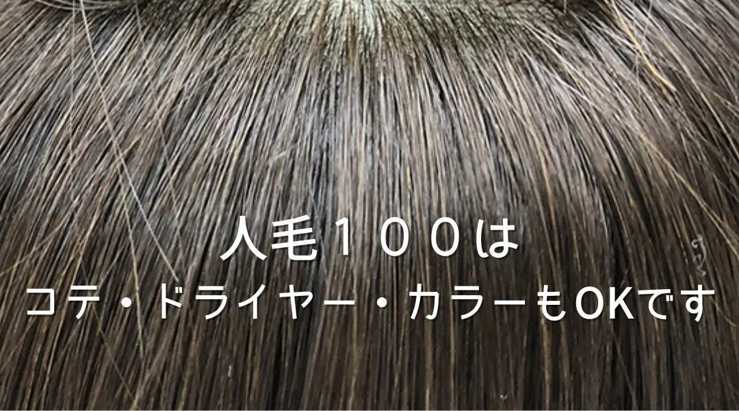 医療用ウィッグ/人毛ならコテ・ドライヤー・カラーリングもOK