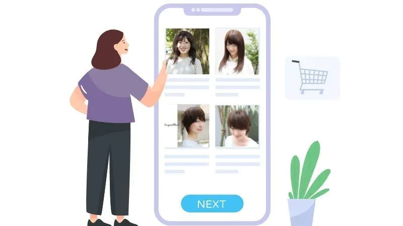 医療用ウィッグ商品リストから選択