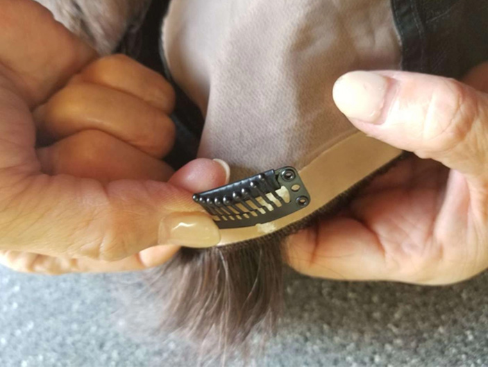 ピン（クリップ)の縫い付け方法