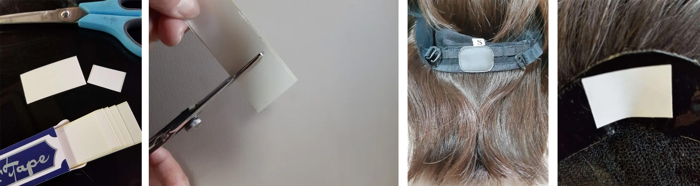 ウィッグ用両面テープ/使用方法例