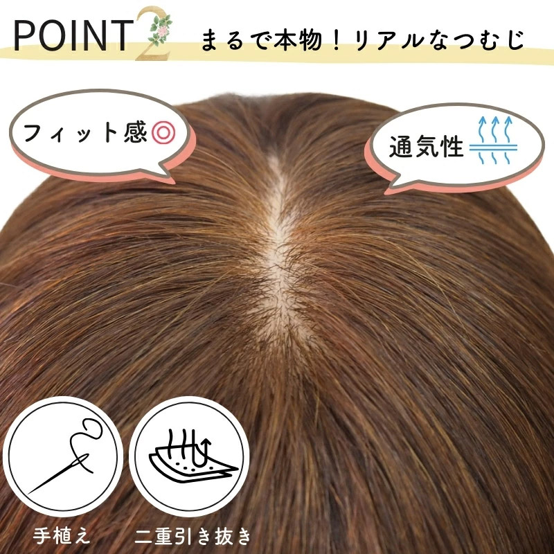医療用ウィッグ「あっちパパ」本物みたいなつむじ