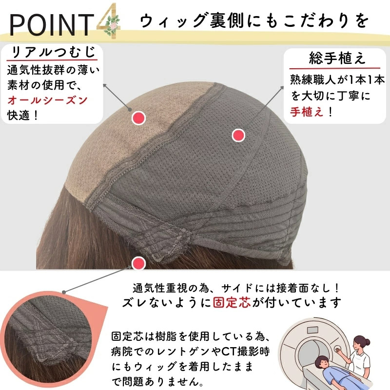 医療用ウィッグ「あっちパパ」ウィッグの裏側にもこだわり