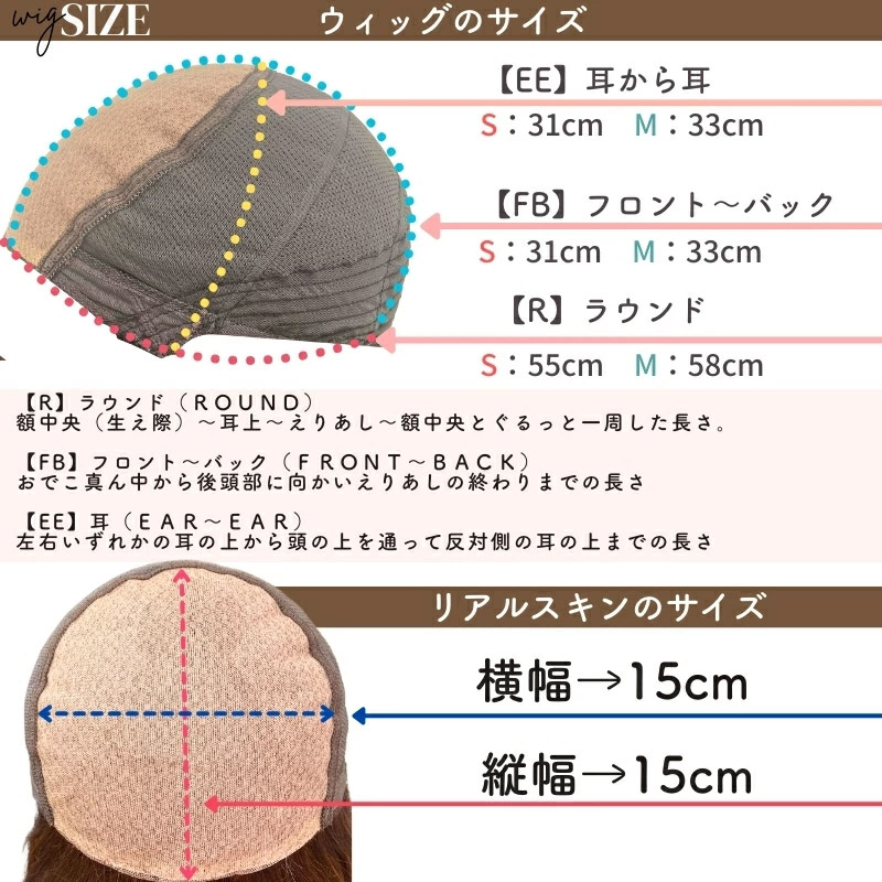 医療用ウィッグ/サイズ