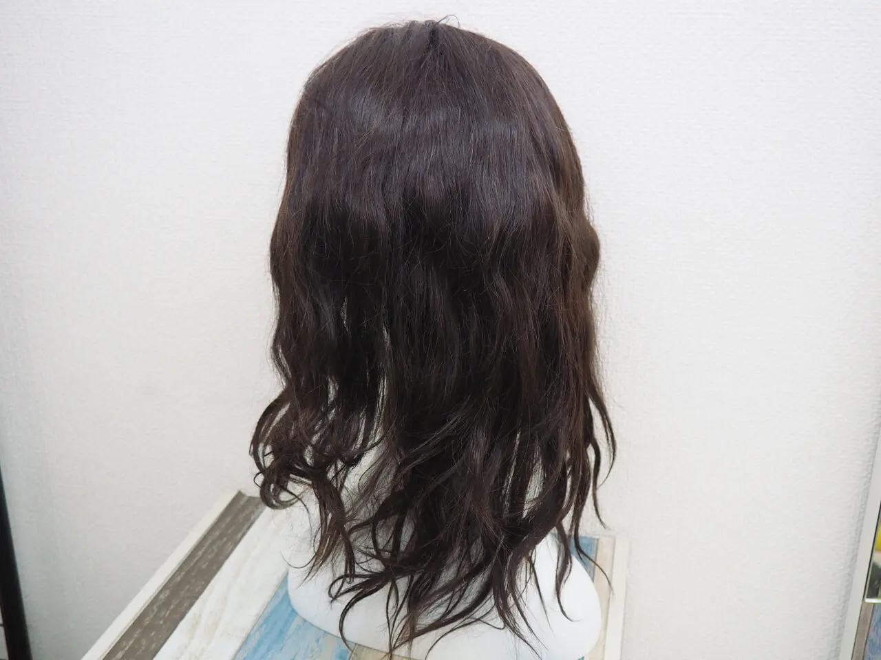 医療用ウィッグを被ります2